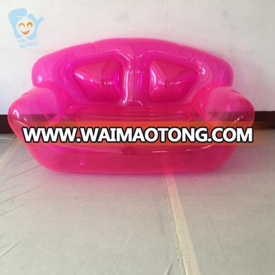 customize OEM 6P CE inflatable two person pink/blue/green/chair sofa bed